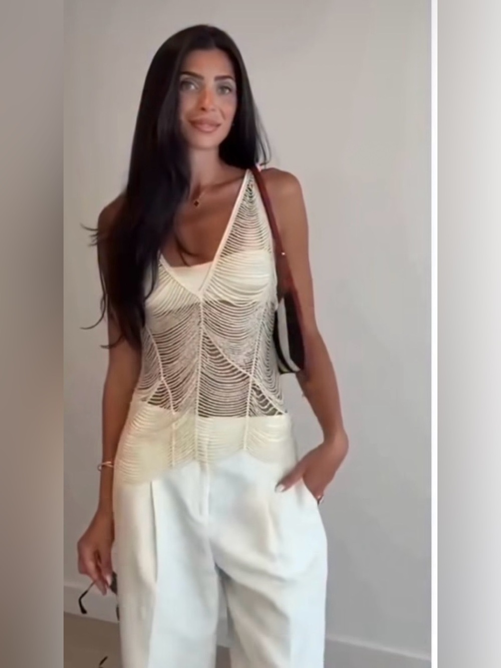 ZARA ZW COLLECTION BEADED TOP